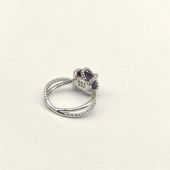 David Yurman 11mm hexagonal purple diamond ring - Picture 6 of 6